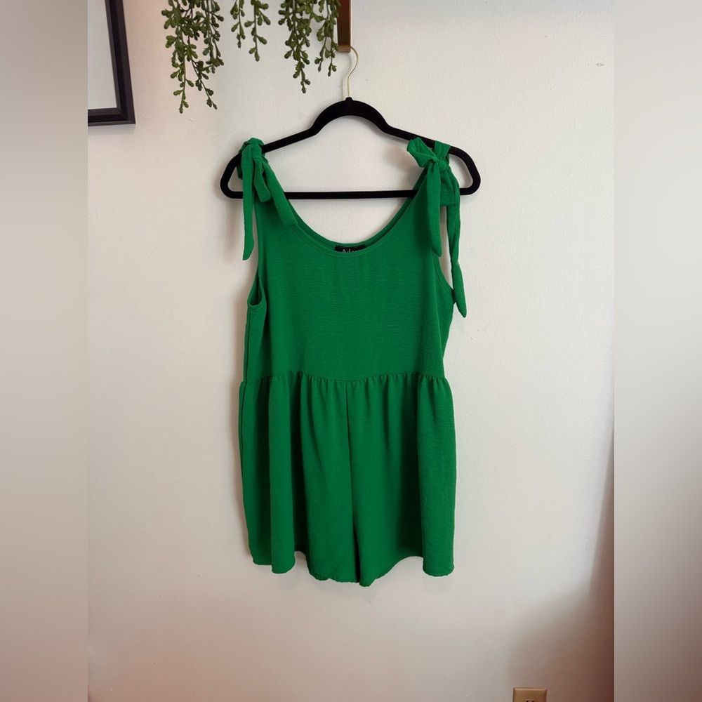 Green Tie Romper